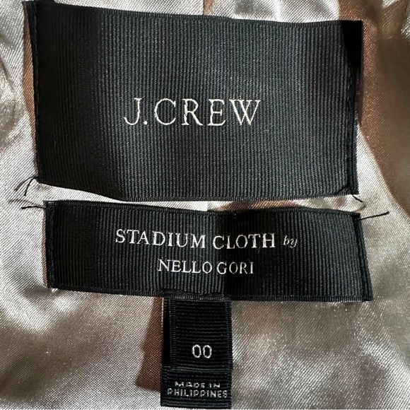 J.Crew Stadium Cloth Wool Coat Nello Gori Sz 00 Hooded Zip Button Read - Picture 4 of 13